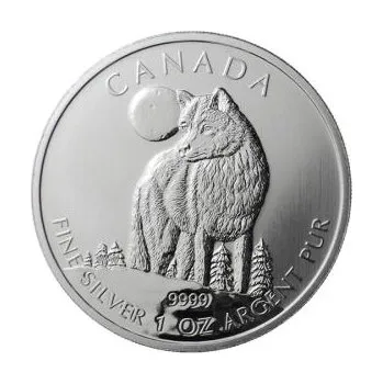 1 unce stříbrná mince Kanada Wildlife Wolf 2011
