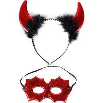 Karnevalový kostým Rappa Čertí čelenka se škraboškou