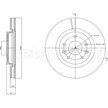 Brzdový kotouč Brzdový kotouč METELLI 23-1762C