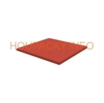 Pryžová dlažba elastická 500x500x20 mm (hladká, červená)