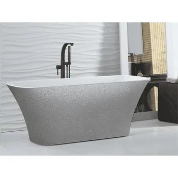 Vana Volně stojící vana ASSOS Glam - stříbrná - 160 × 70 cm (VANNEA16GLAM02) HOPA