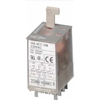 Stykač DANAPO Zásuvné relé / spínací průmyslové relé Song Chuan 305-4CC-DM 230V AC 10A