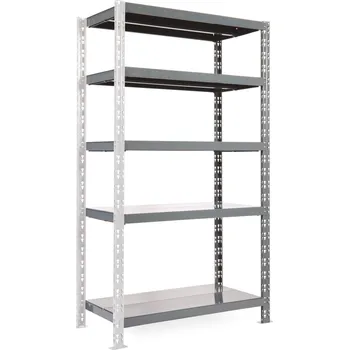 Dílenský regál Policový regál 1800x1600x500 mm, 5 polic, nosnost police 200 kg, přídavný