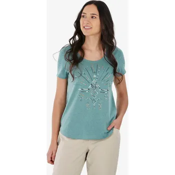 Pánské tričko QUECHUA Dámské turistické tričko NH 500 XS ZELENÁ