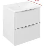 SAPHO - CIRASA umyvadlová skříňka 48x54x39cm, bílá lesk CR492-3030