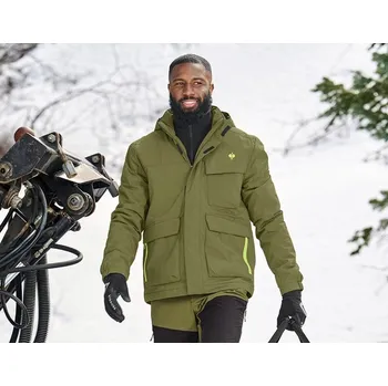 Ochranné vybavení na lov a střelbu Zimní bunda e.s.trail velikost L jalovcová zelená/citronově zelená Strauss Pracovní oblečení