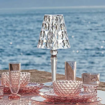 Venkovní osvětlení Kartell Big Battery stolní lampa IP54, průhledná LED celkem 3 W - Doprava zdarma