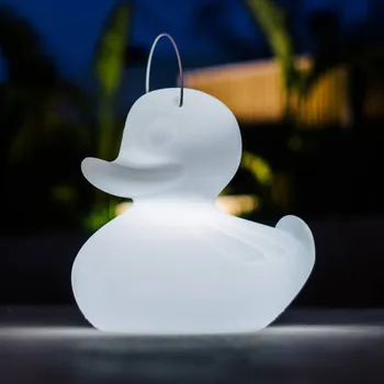 Lampička Goodnight Light LED designové svítidlo DUCK-DUCK XL pro venkovní použití v bílé barvě bílá 20 RGB LED diod + 15 LED diod bílé - Doprava zdarma