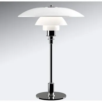 Lampička Louis Poulsen stolní lampa PH 3 1/2-2 1/2, chrom/bílá, 47 cm - Délka přívodního kabelu 250 cm bílá opálová 1 x 60 W - Doprava zdarma