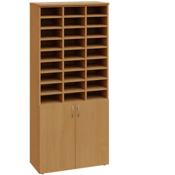 Policová skříň ERGP - 5 kancelářská skříň, 2-dveřová, 3 x registrační vložka, 1800x800x400, buk Royal