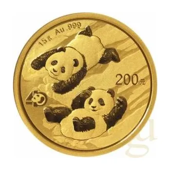15 gramů zlatá mince China Panda 2022