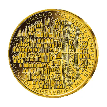 1/2 unce zlatá mince - 100 Euro Regensburg 2016 (A)