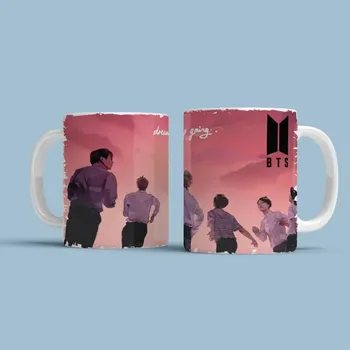 Hrnek BTS - Dream Hope Keep Going (Fan Art) - Bílá