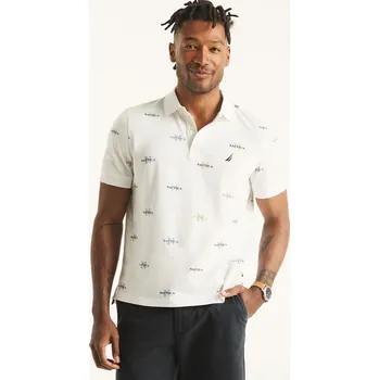 Pánské tričko NAUTICA pánské polo tričko Classic Fit bílé logové L