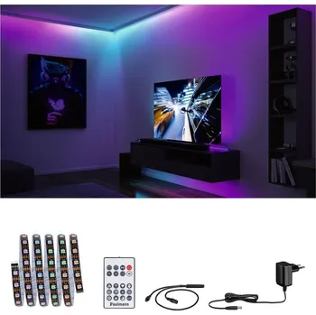 Lampička Paulmann EntertainLED LED pásek, RGB, sada, 1,5 m - Délka zástrčkového kabelu 150 cm; délka připojovacího kabelu 20 cm bílá LED 3 W celkem - Doprava zdarma
