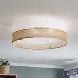 TK Lighting Stropní světlo Linobianco, Ø 45 cm bílá, hnědá 3 x 15 W LED - Doprava zdarma