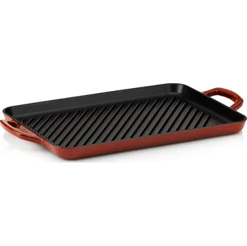 Pánev KELA Grilovací deska litinová CALIDO 35x25 cm červená KL-11939
