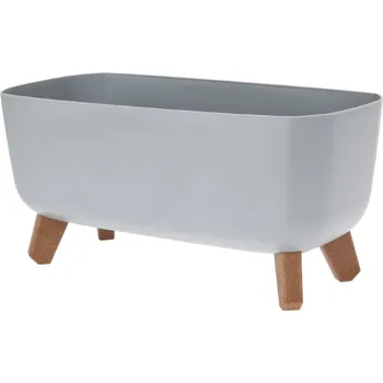 Květináč EXCELLENT HOUSEWARE Květináč na nožkách 39x19,5x22 cm šedý KO-Y89300080sedy