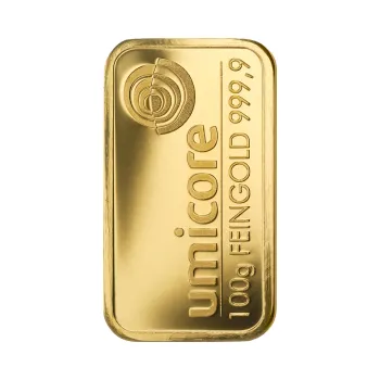 Sběratelství 100 gramů zlatý slitek
