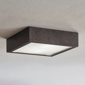 Argon Stropní světlo Tromsö, 30x30 cm, betonově šedé betonově šedá, opálová 2 x 15 W LED - Doprava zdarma
