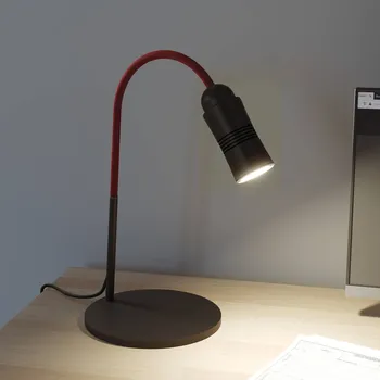 Lampička Top Light Neo! Table LED stolní lampa dim černá/červená - Ø stínidla 6,5 cm; délka přívodního kabelu 200 cm; délka flex hadice 45 cm černý, červený 1 x 14 W LED - Doprava zdarma