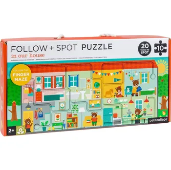 Puzzle Petit Collage bludiště a puzzle náš domov