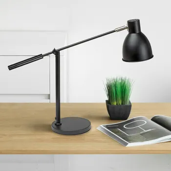 Lampička Stolní lampa MAULfinja, černá, kov, nastavitelná - Ø hlavy lampy 13 cm, Ø základny 17 cm, délka kabelu 180 cm 1 x 25 W - Doprava zdarma