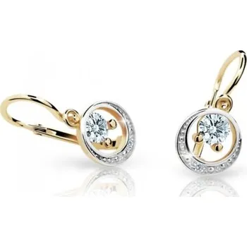 Náušnice Cutie Kids Jewellery c1997-10-10-x-1 Zlaté dětské náušnice na brizuru Cutie C1997 – zlatý šperk ryzosti 585/1000 v Dárkovém balení s Certifikátem GBECB-00106