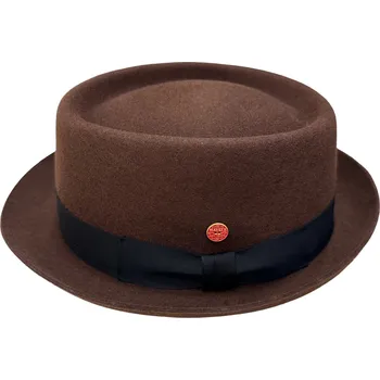 Klobouk Plstěný klobouk porkpie - Mayser - hnědý klobouk Gareth Velikost: 55 cm (S)
