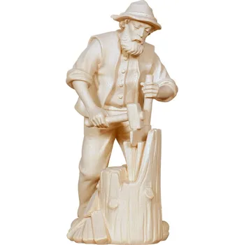 Vánoční dekorace Ornatis Pastýř vyrábějící šindele Provedení: Přírodní bez malování, Velikost stojících figur dospělých postav: 8 cm