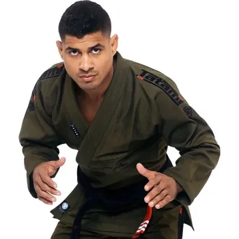 Kimono Tatami fightwear BJJ kimono gi Tatami Elements Superlite - Khaki zelené + BÍLÝ PÁSEK Velikost: A1L
