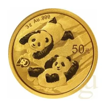 3 gramů zlatá mince China Panda 2022