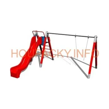 Dětská houpačka Řetězová houpačka se skluzavkou RH150K - celokovová (v.p. 1,5 m)