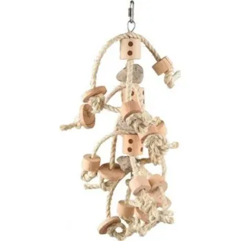 Hračka pro psa Flamingo Pet Products NV Hračka pták přírodní sisal/dřevo 50cm Flamingo