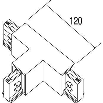 Lampička Ivela T-konektor uzemnění vpravo, černý černá - Doprava zdarma