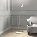 Top Light Puk! 120 Floor LED čočky čirá/matná, bílá matná - Ø hlavy 12 cm; délka kabelu 240 cm bílá matná, chrom 2 x 12 W LED - Doprava zdarma