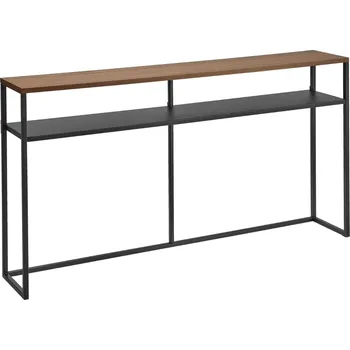 Toaletní stolek Hnědý dřevěný toaletní stolek Yamazaki Tower 126 x 20,5 cm