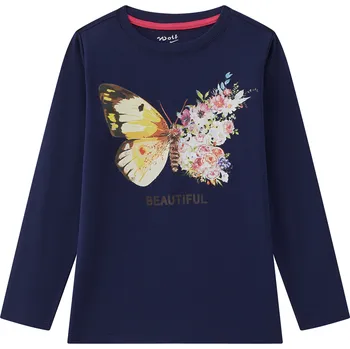 Dívčí tričko Dívčí tričko - Wolf S2442, tmavě modrá Barva: Modrá, Velikost: 116