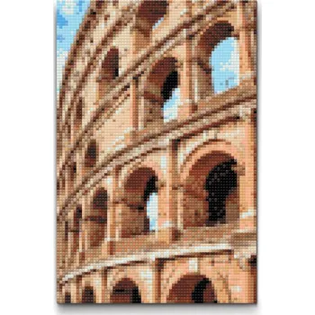Diamantové malování Diamantové malování - Coloseum z blízka Velikost: 20x30cm, Rámování: Pouze srolované plátno, Diamanty: Kulaté