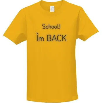 Pánské tričko Tričko s potiskem Tričko &quot;School I'm back&quot; dětské žluté dětské
