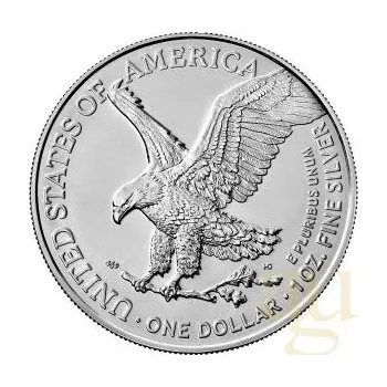 1 unce stříbrná mince americký orel 2021 - neues Design Type 2