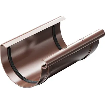 okap Plastová spojka žlabu Gutta Aqua 75 mm Varianta: Aqua spojka PVC žlabu - 75 mm - hnědá