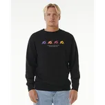 Mikina Rip Curl SURF REVIVAL HOFFMAN CREW Black velikost XXL