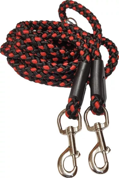 Palkar přepínací vodítko pro psy 250 cm x 10 mm černo-červená