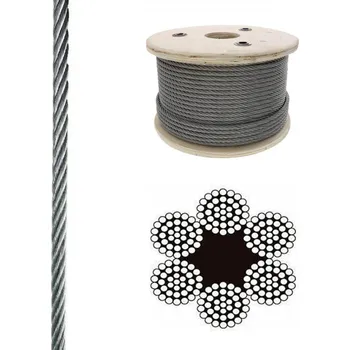 Lany EU SELECT Ocelové lano DIN 3066 6x37+FC 10mm 10mm 50m