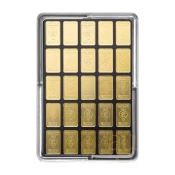 50 x 1 gramů zlatý slitek Heimerle + Meule UnityBar