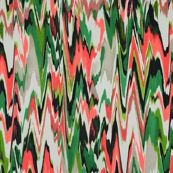 Šifon kreš, barevný vzor, š.150