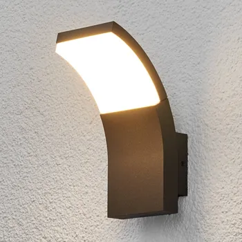 Venkovní osvětlení Venkovní nástěnné svítidlo Lucande LED Timm, 20 cm, antracit, IP54 antracitová, bílá 1 x 5,8 W LED - Doprava zdarma