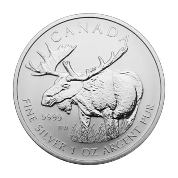 1 unce stříbrná mince Kanada Wildlife Elch 2012