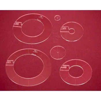 Příslušenství k šicímu stroji Sada quiltovacích pravítek kruhy - 2x3 ks (5 mm)